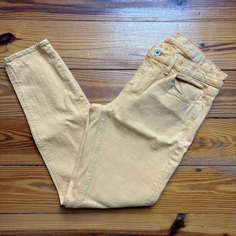 Women’s Madewell Light Yellow Skinny Jeans, 28, EUC